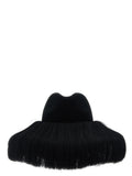 Comme Des Garcons Wool Fringe Fedora — Black