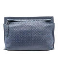 Embossed Anagram Leather Repeat T Clutch