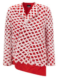 Comme Des Garcons Tulle Weave Blazer — Red
