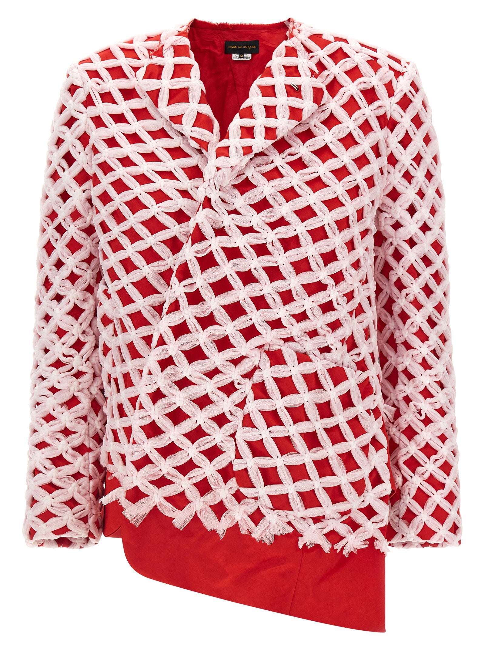 Comme Des Garcons Tulle Weave Blazer — Red