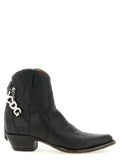 Comme Des Garcons Leather Western Ankle Boot — Black