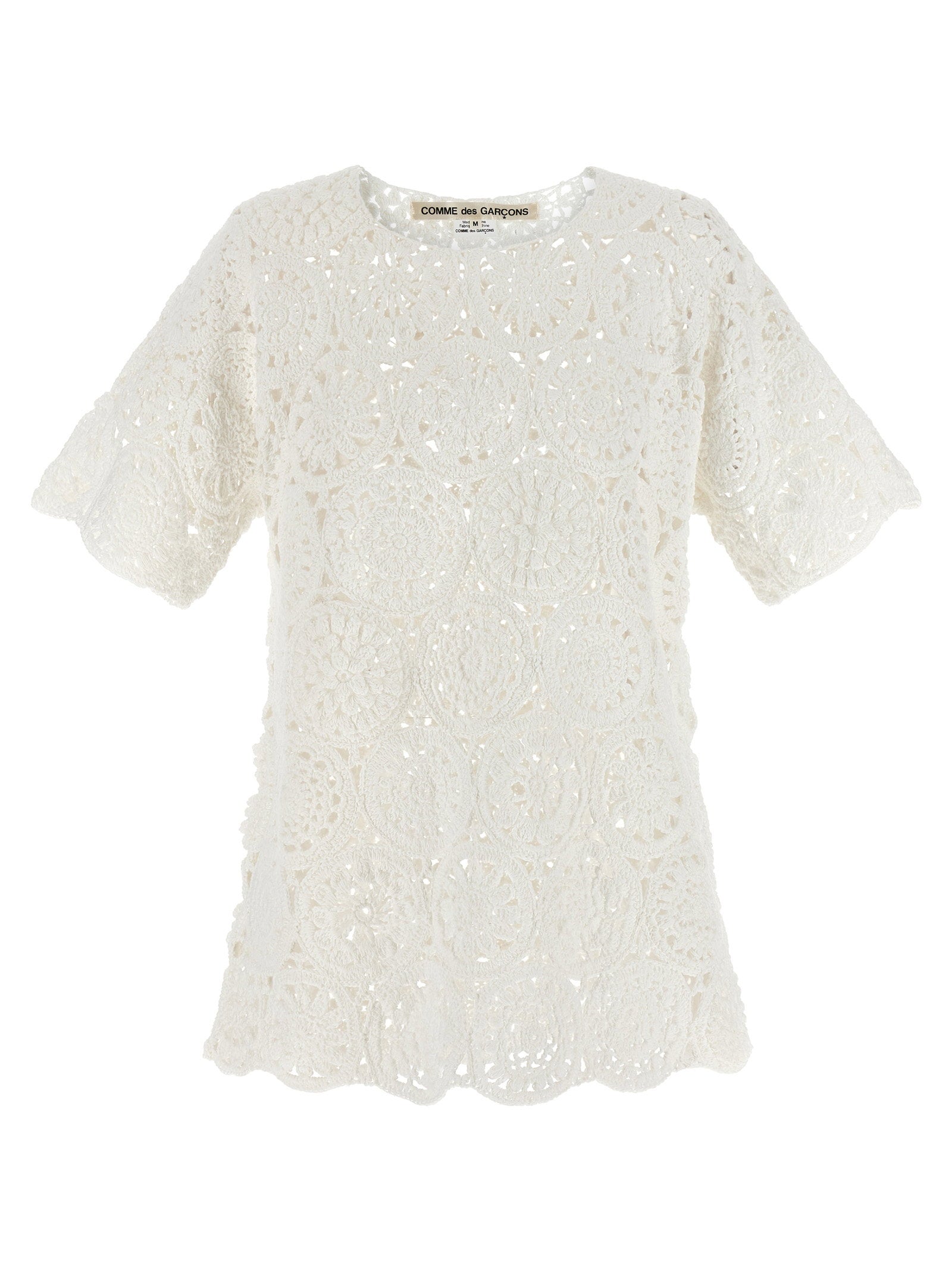Comme Des Garcons Macramé T-shirt — White