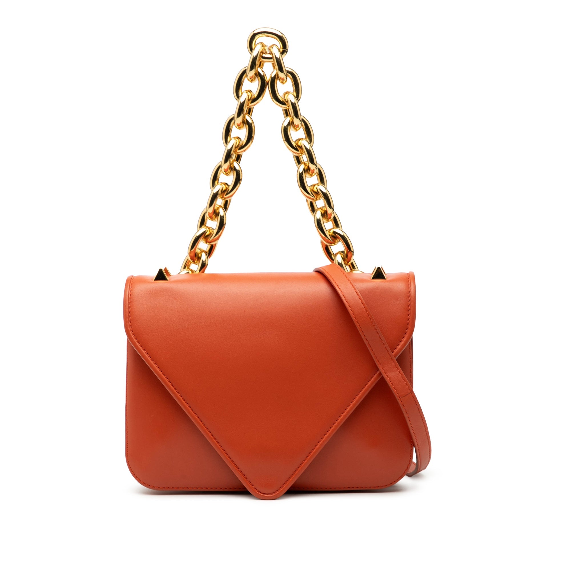 Small Leather Mount Envelope Chain Bag