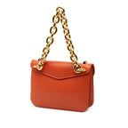 Small Leather Mount Envelope Chain Bag