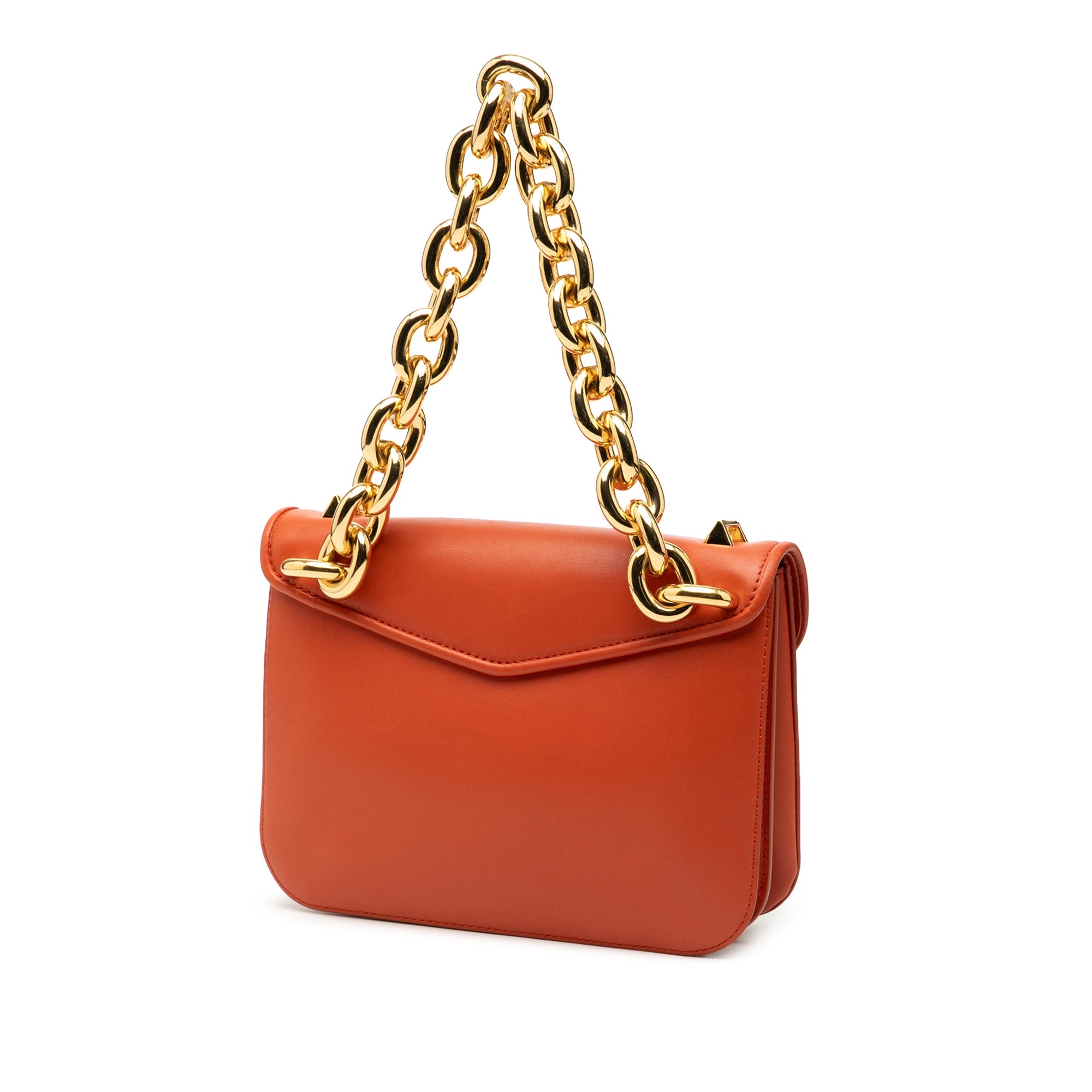Small Leather Mount Envelope Chain Bag