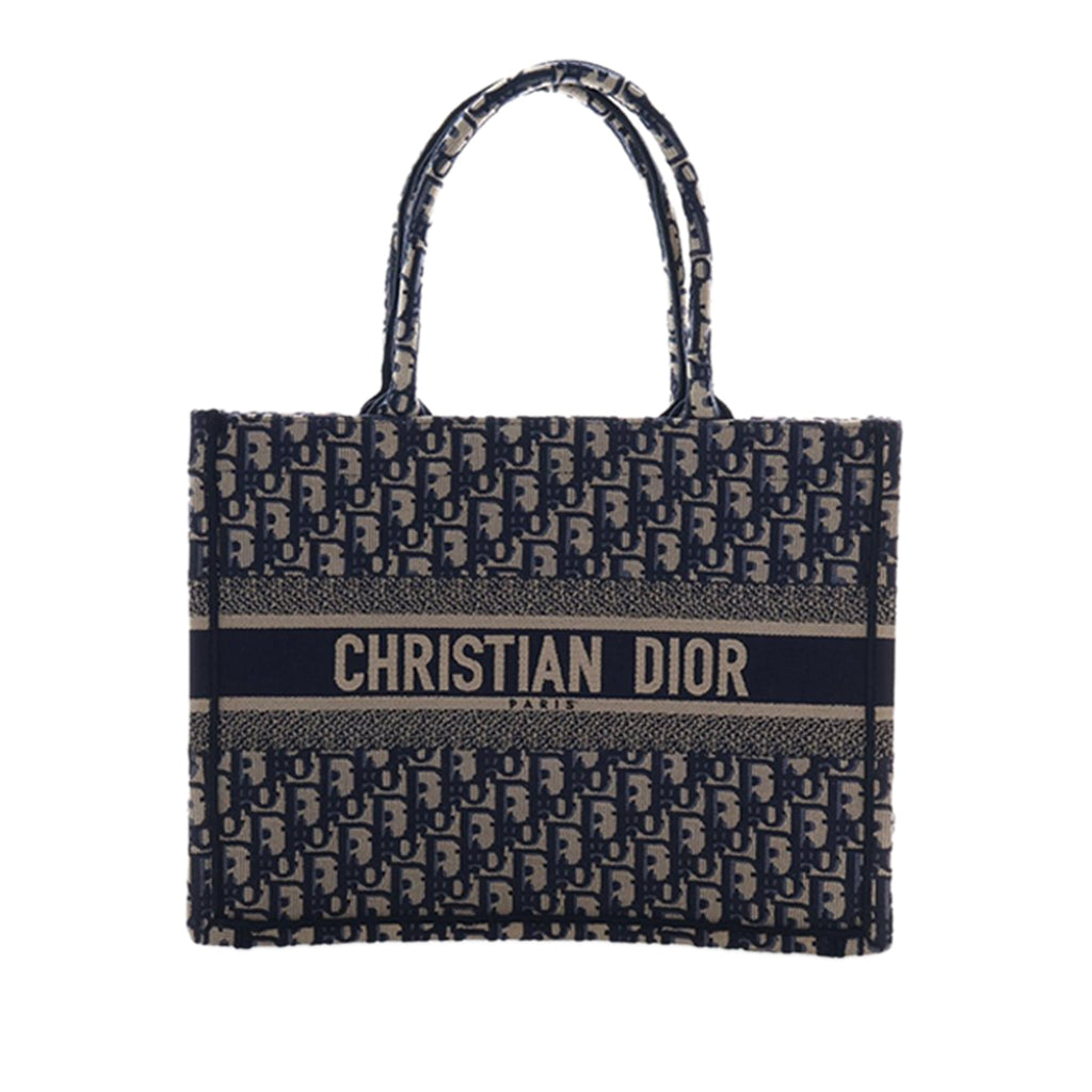 Medium Oblique Embroidered Canvas Book Tote