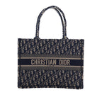 Medium Oblique Embroidered Canvas Book Tote