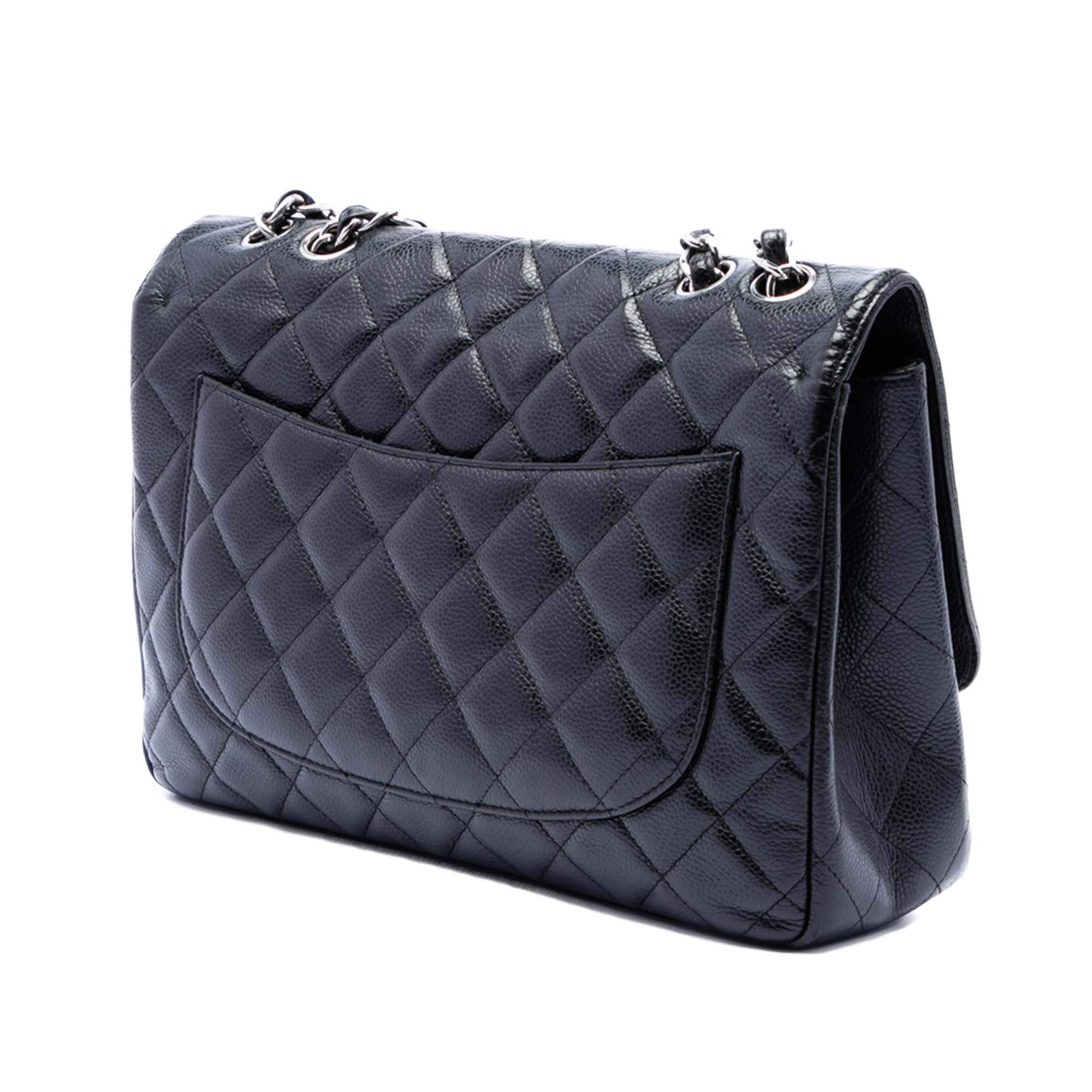 Jumbo Classic Caviar Single Flap
