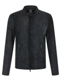 Giorgio Brato Waxed Stretch Lambskin Jacket — Black