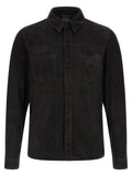 Giorgio Brato Suede Shirt Jacket — Black