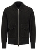 Giorgio Brato Lambskin Suede Jacket — Black