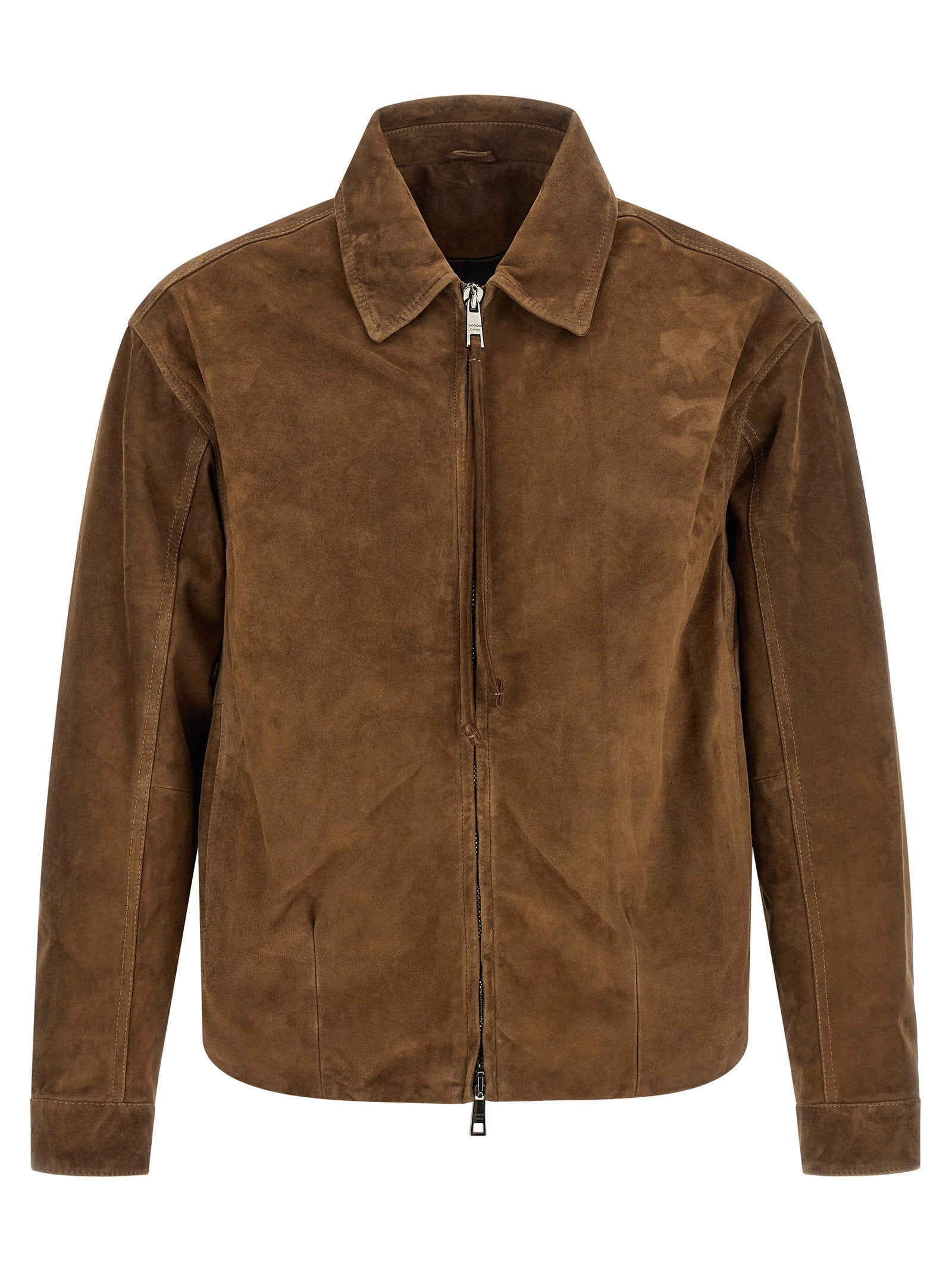 Giorgio Brato Suede Jacket — Brown