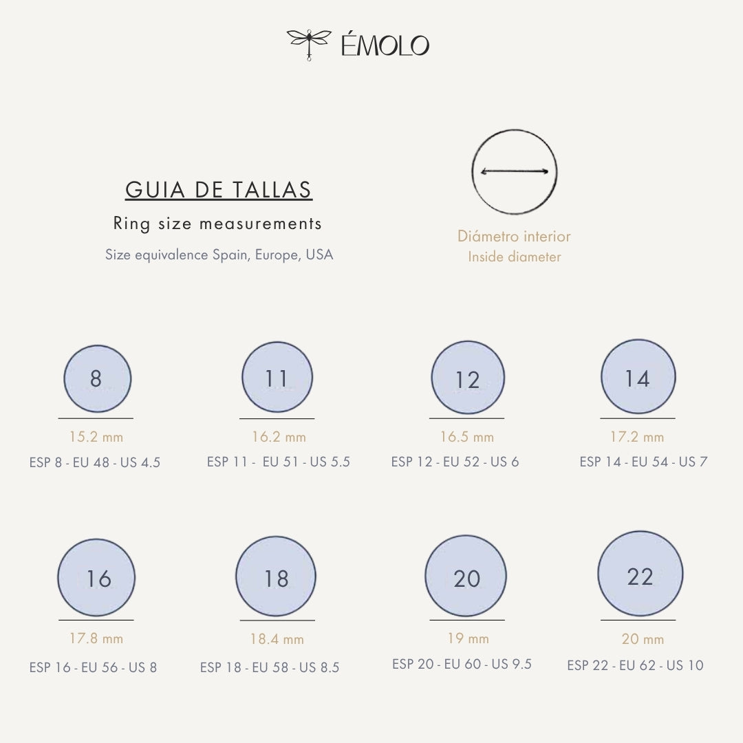 Anillo mujer crema con labradorita