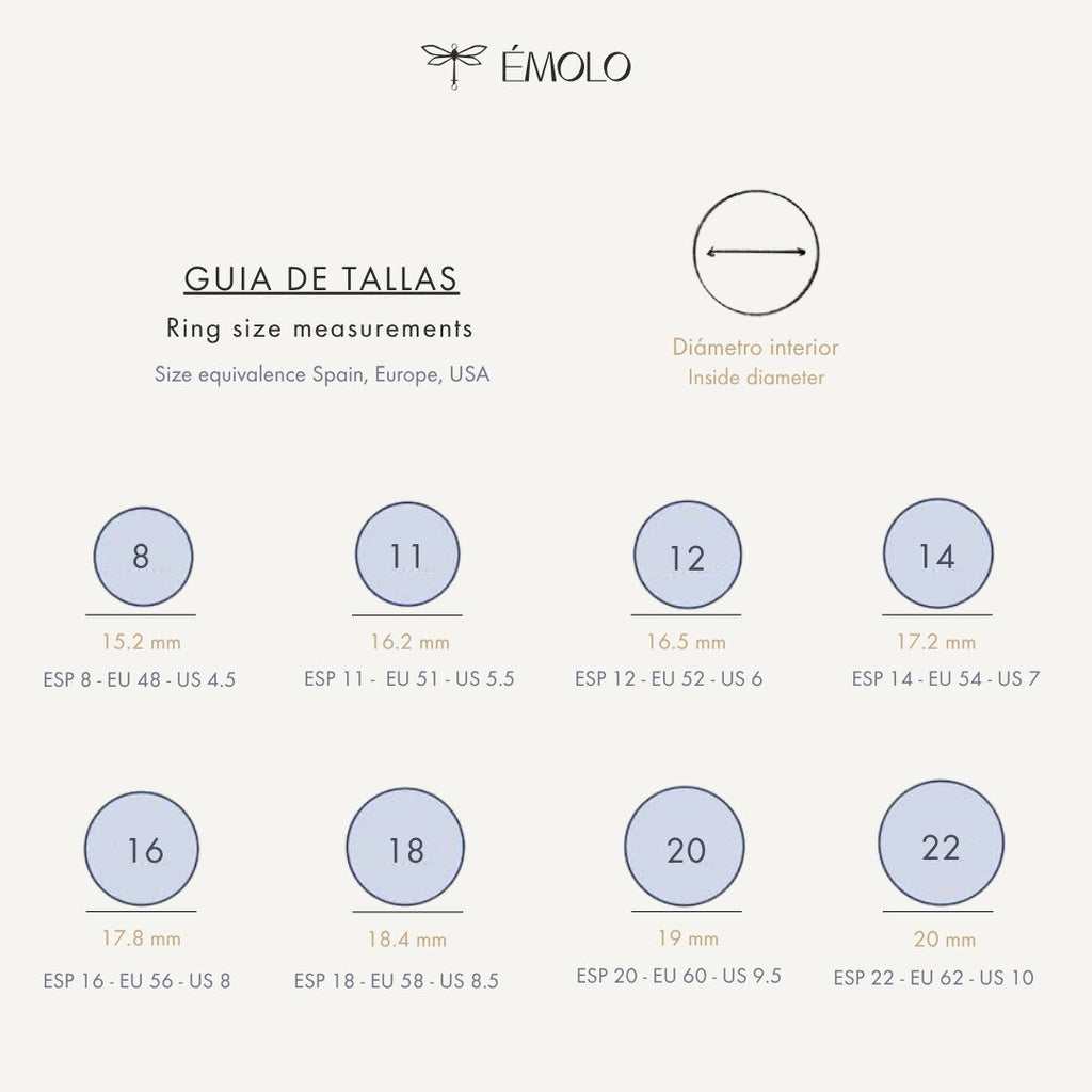 Anillo para mujer color moka con piedra turquesa