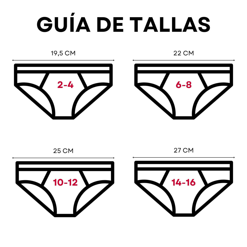 Don Algodon Kids | Pack 6 Slips Lisos para Niño | Calzoncillos Transpirables
