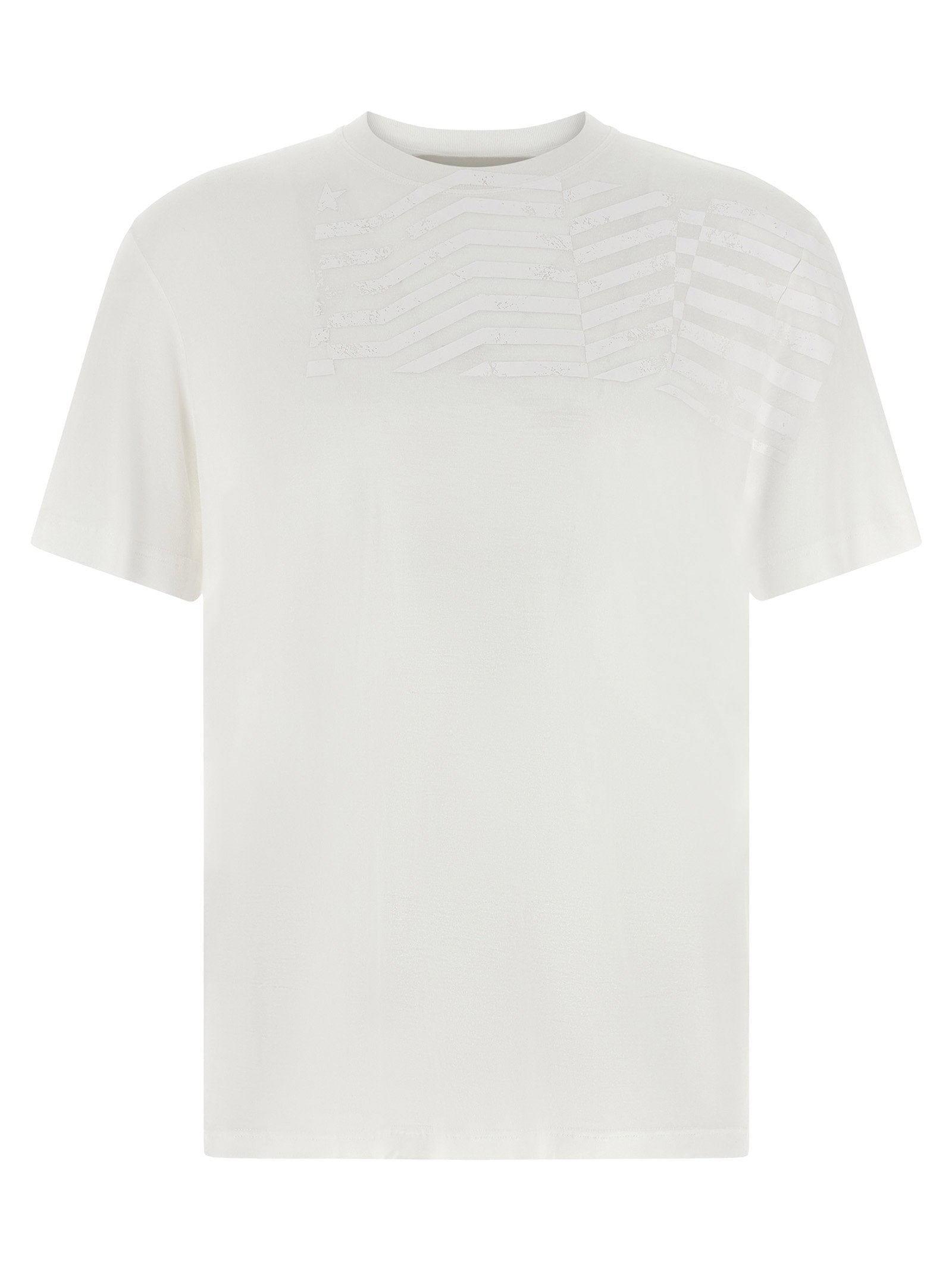 Golden Goose Watercolor-Print Tencel T-shirt — White