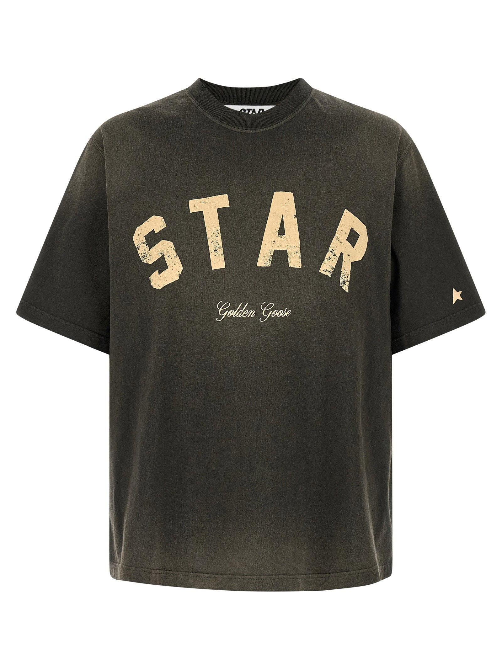 Golden Goose Logo-Print T-Shirt — Black