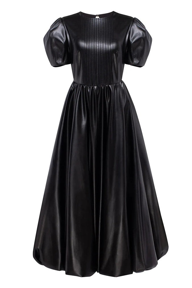Faux Leather Maxi Dress