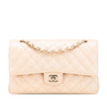 Medium Classic Iridescent Caviar Double Flap