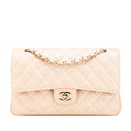 Medium Classic Iridescent Caviar Double Flap