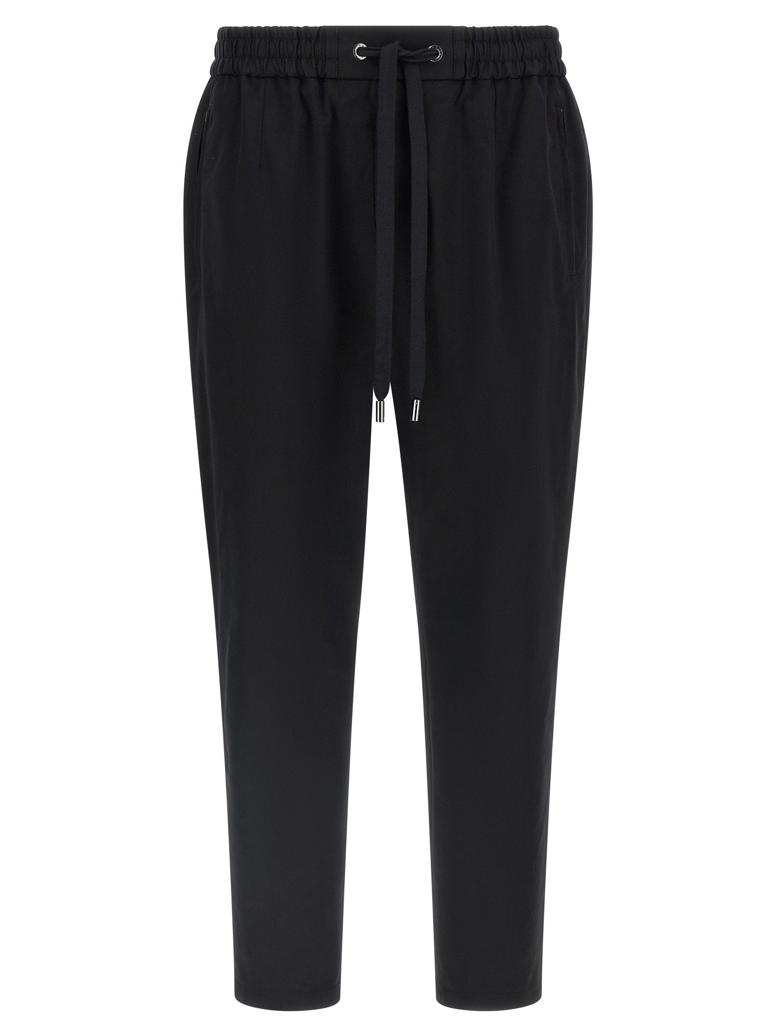 Dolce & Gabbana Logo-Plaque Trousers — Black