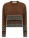 Golden Goose Jacquard Knit Sweater — Brown