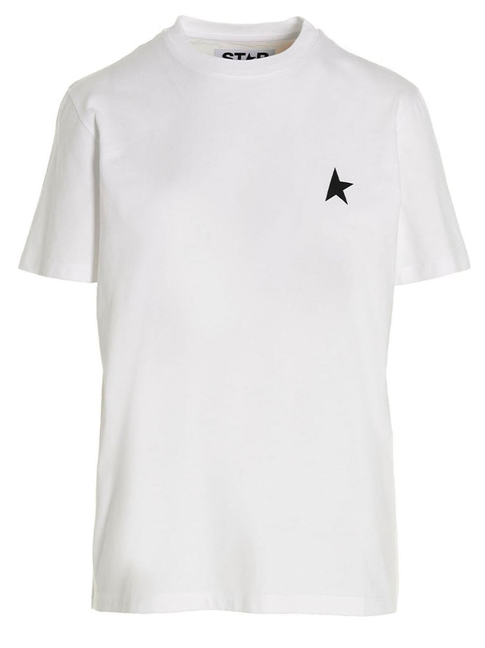 Golden Goose Star-Embroidered Cotton T-shirt — White