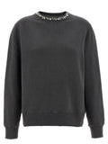 Golden Goose Crystal-Embellished Sweatshirt — Charcoal