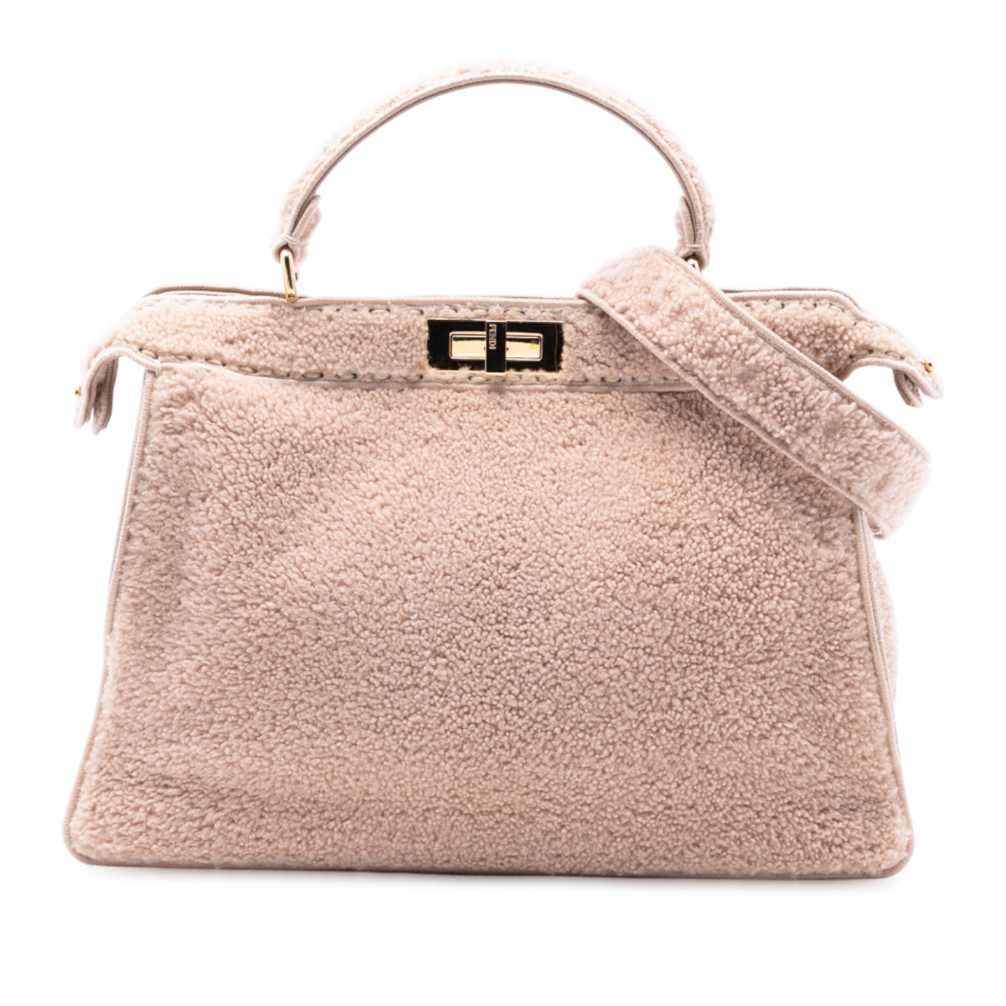 Large Shearling Peekaboo ISeeU Satchel