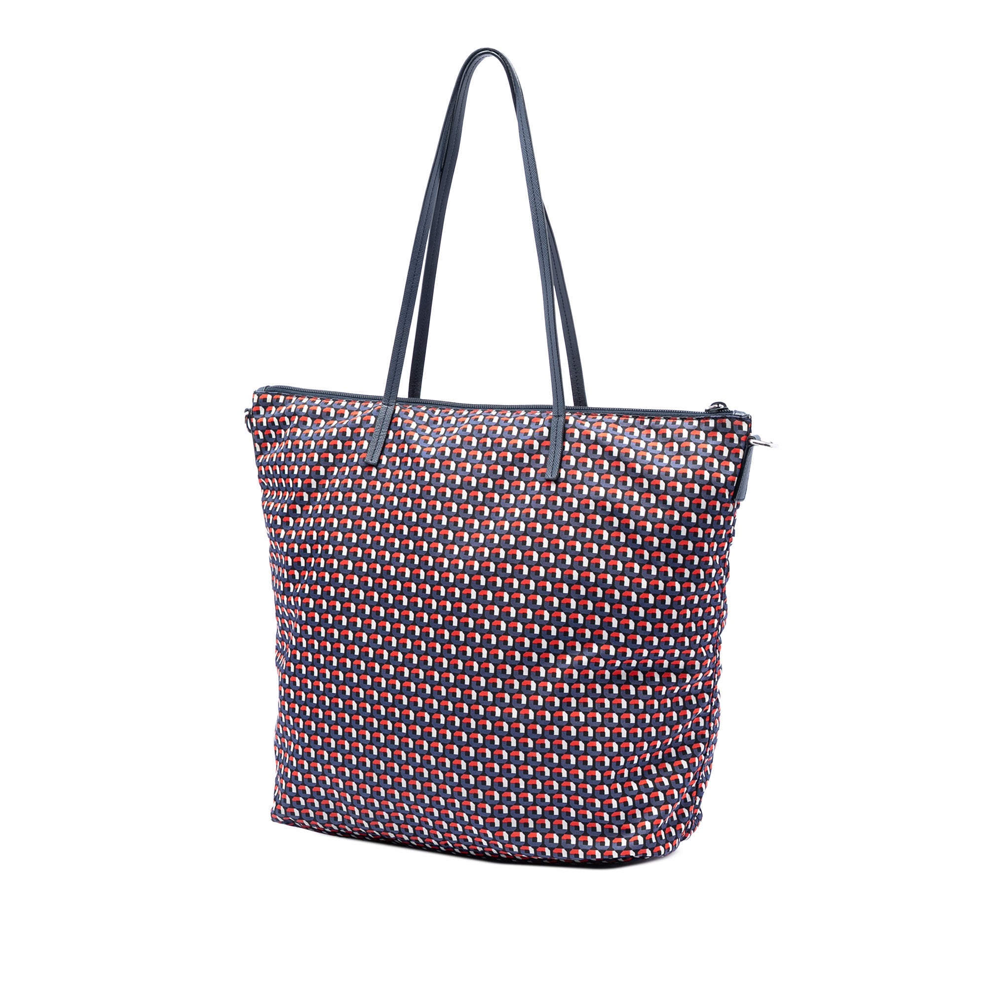 Saffiano Trimmed Tessuto Stampato Satchel