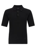 Dolce & Gabbana Micro-Ribbed Cotton Polo Shirt — Black