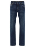 Dolce & Gabbana Logo Plaque Jeans — Blue