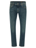 Dolce & Gabbana Stone-Washed Stretch Denim Jeans — Blue