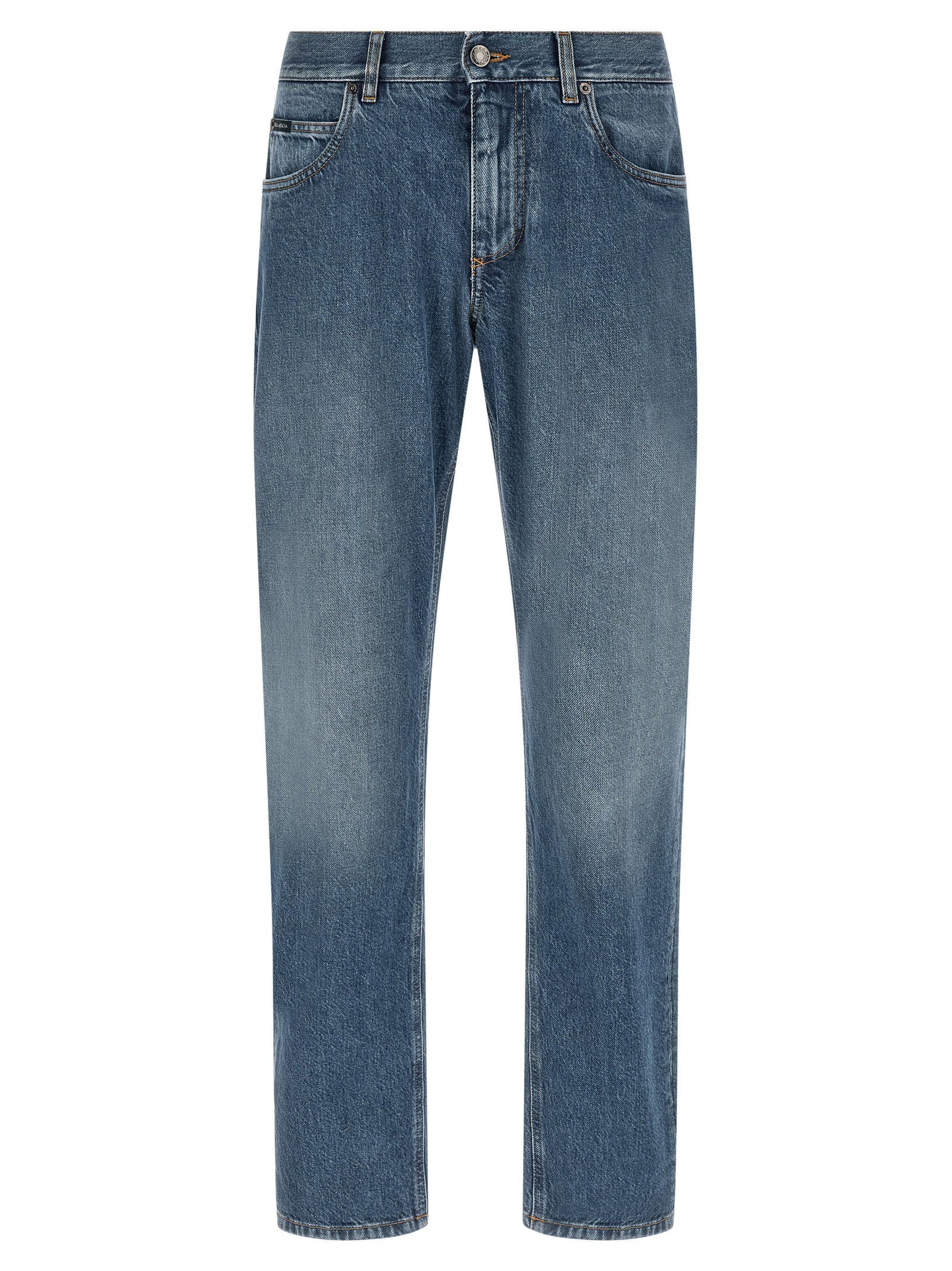 Dolce & Gabbana Stone-Washed Denim Jeans — Blue