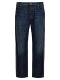 Dolce & Gabbana Frayed Side Stitching Jeans — Indigo