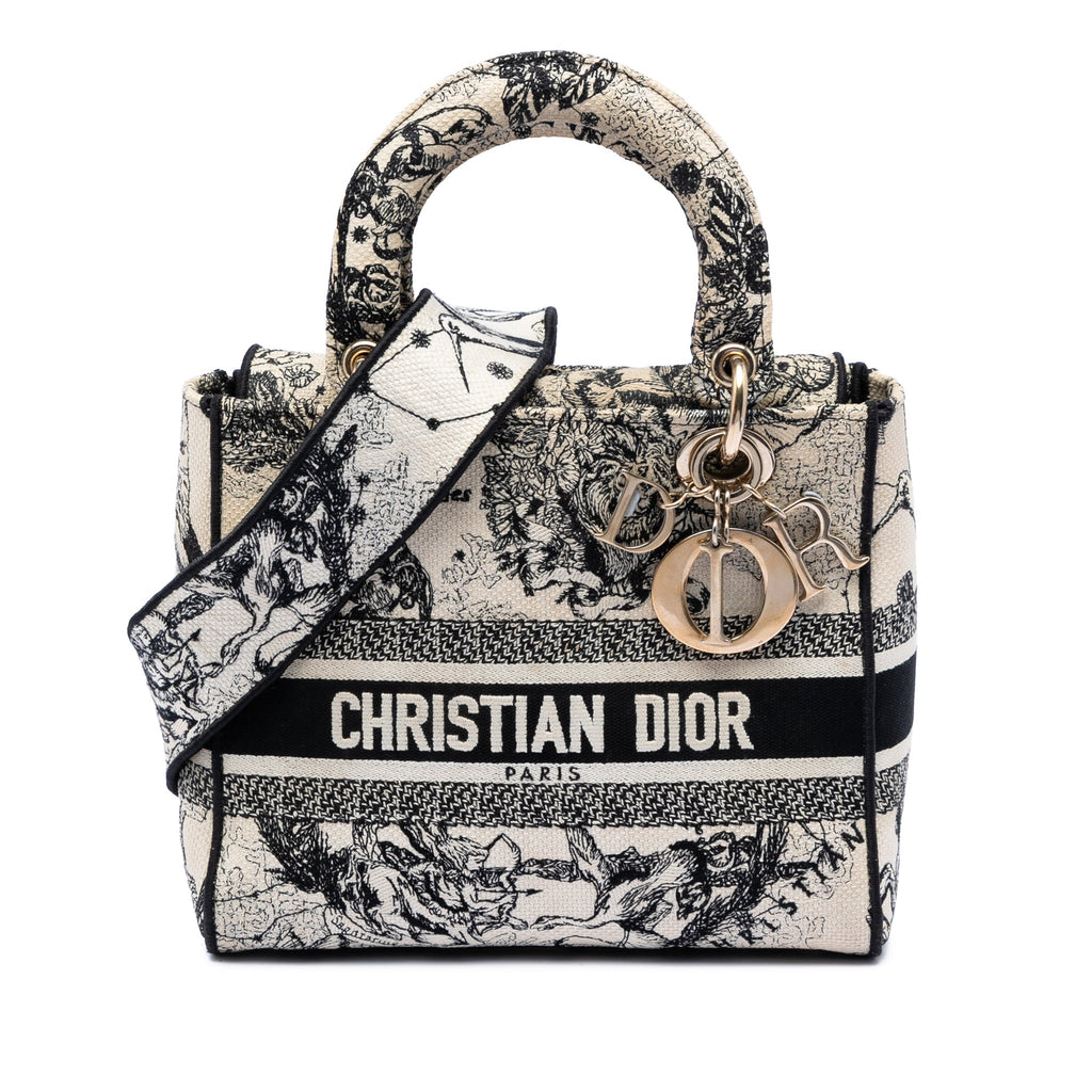 Medium Embroidered Canvas Zodiac Lady D Lite