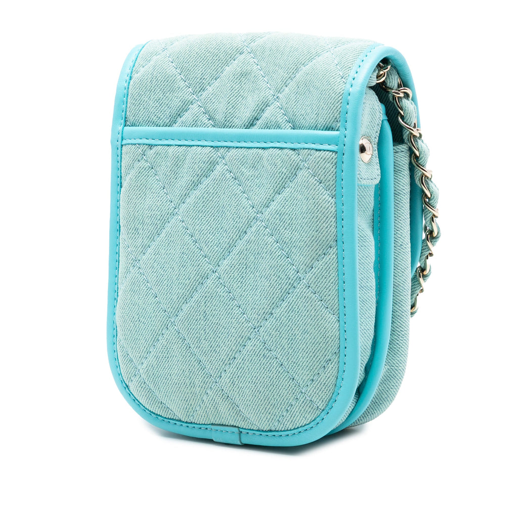 Mini CC Quilted Denim Crossbody