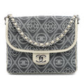 Camellia Printed Canvas Double Side Flap