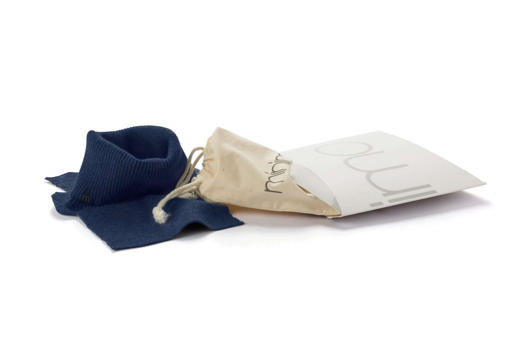 Jersey de cuello vuelto minimo azul hombre