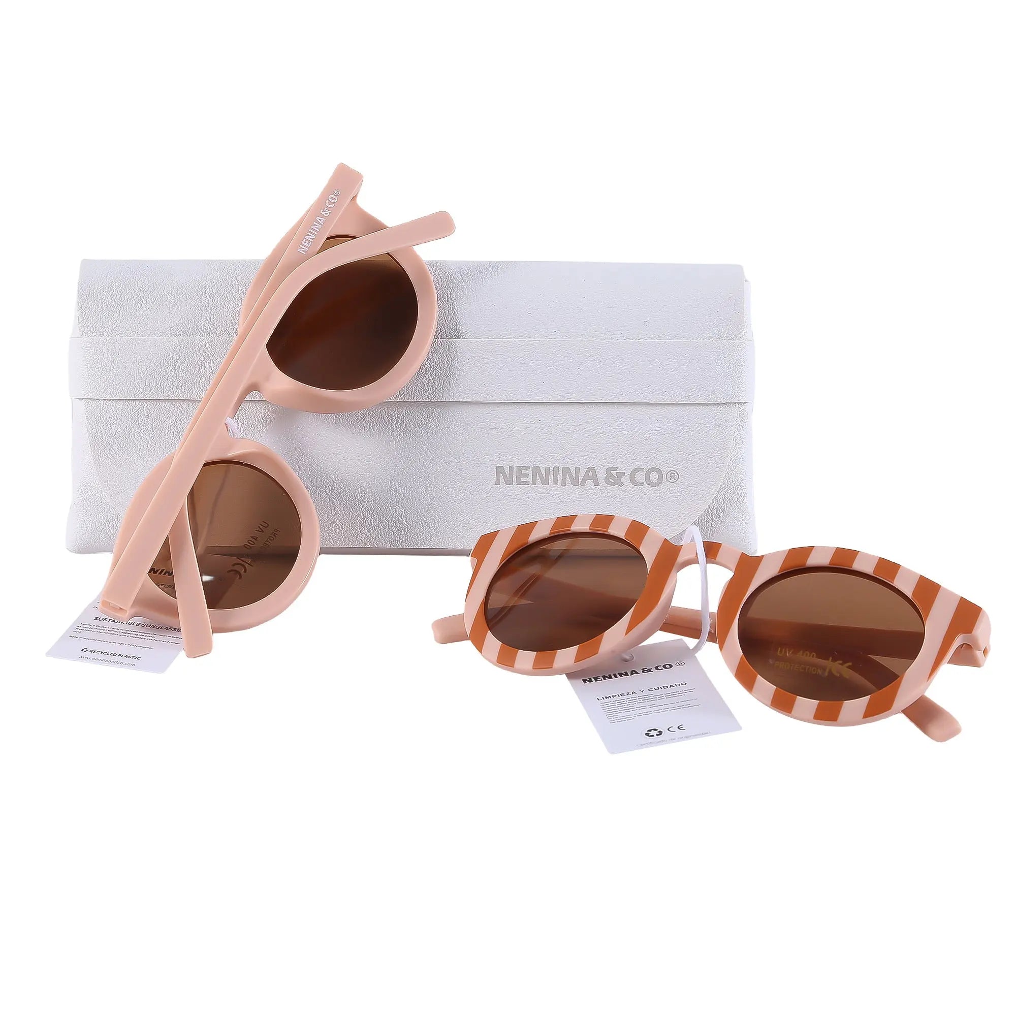 Gafas de sol Infantil Vintage Cat eyes Pink Polarized Sostenibles Nenina & Co