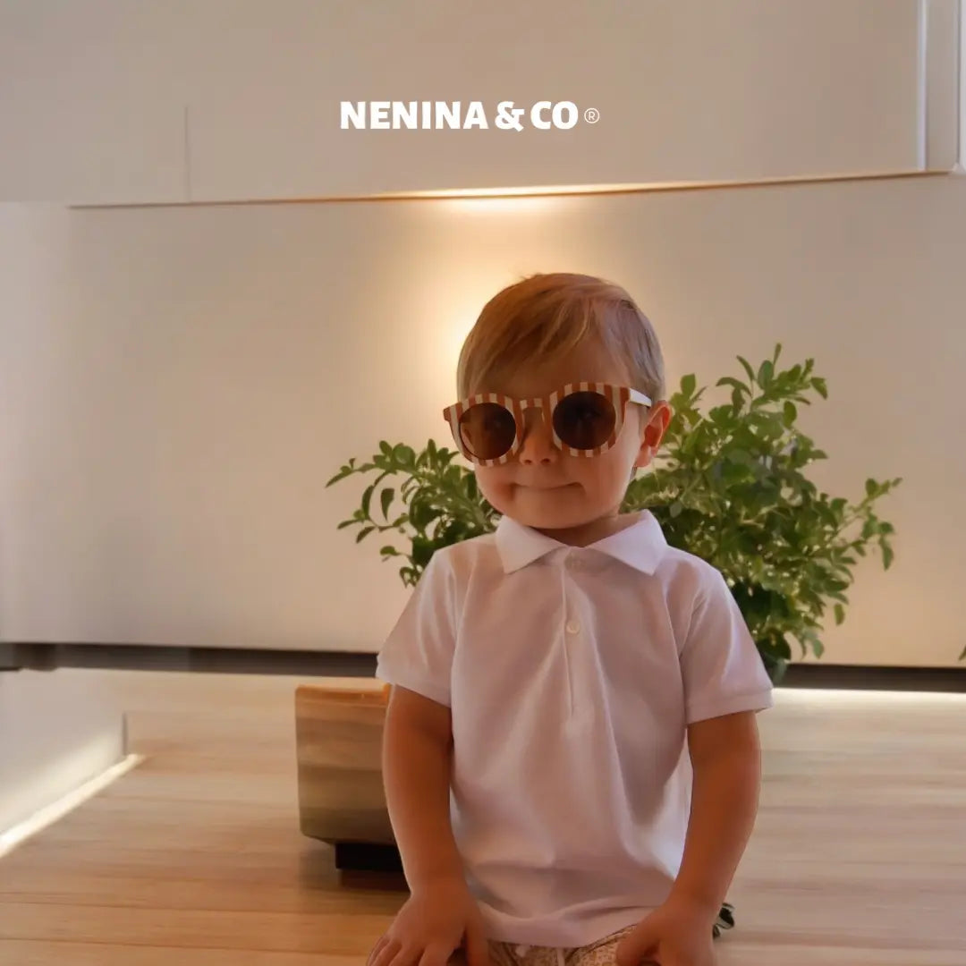 Gafas de sol infantil White Cat eyes Polarized Sostenibles Nenina & Co