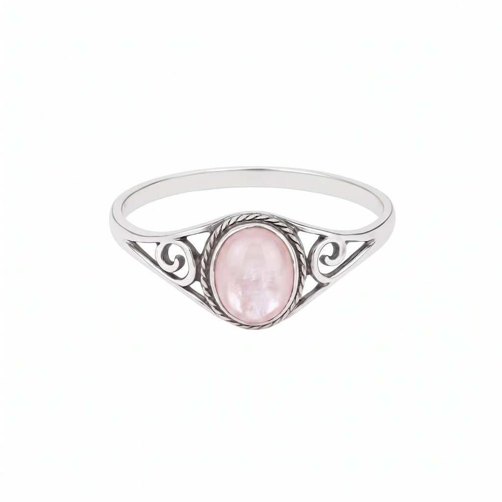 Bague 'Seshat' Nacre Rose - Argent 925