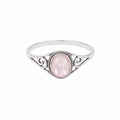Bague 'Seshat' Nacre Rose - Argent 925