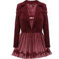Peplum Style Jacket | Burgundy