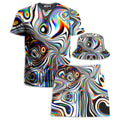 Oil Aura T-Shirt and Shorts with Bucket Hat Combo