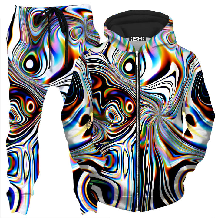 Oil Aura Zip-Up Hoodie and Joggers Combo