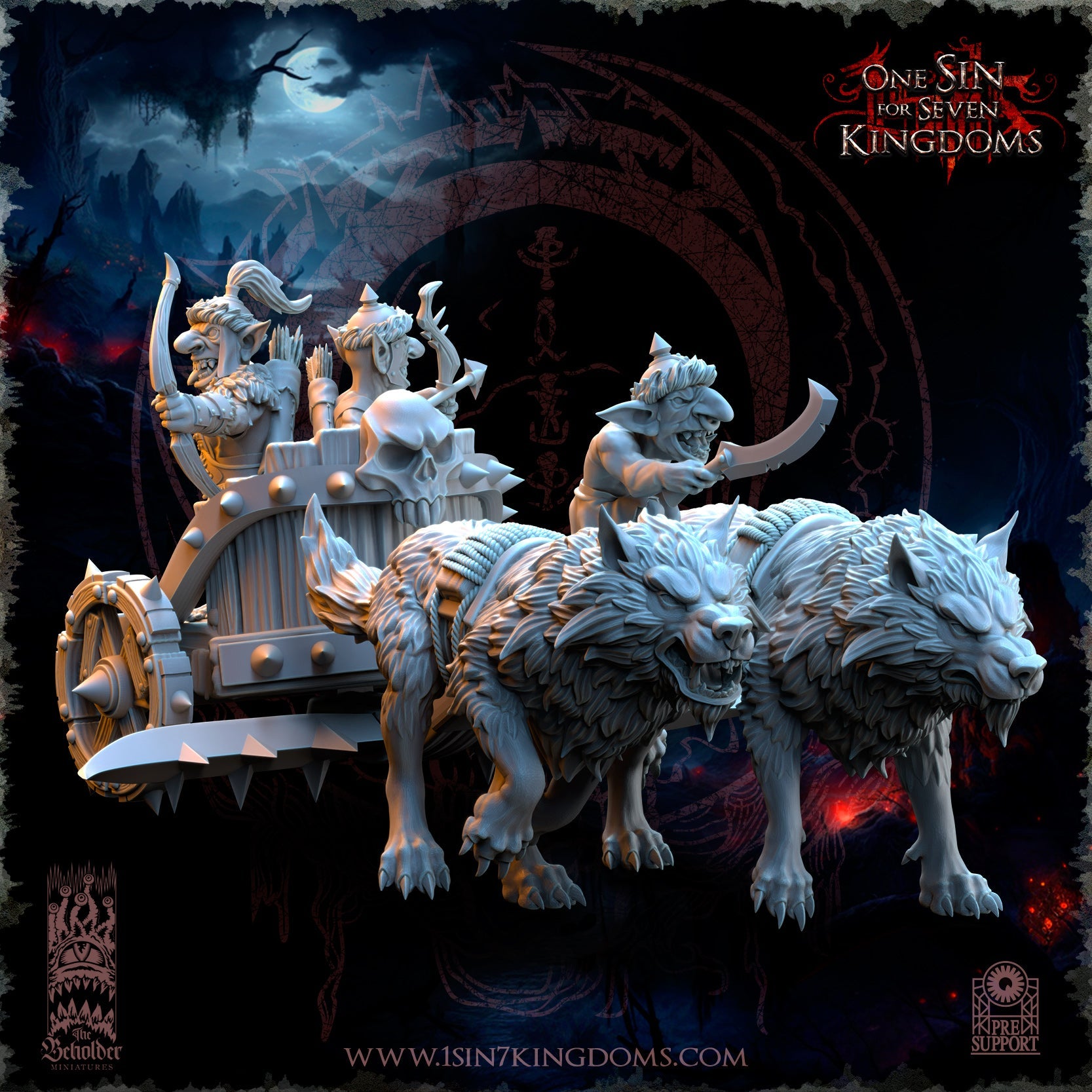 The black horde War Chariots, The Beholder Miniatures