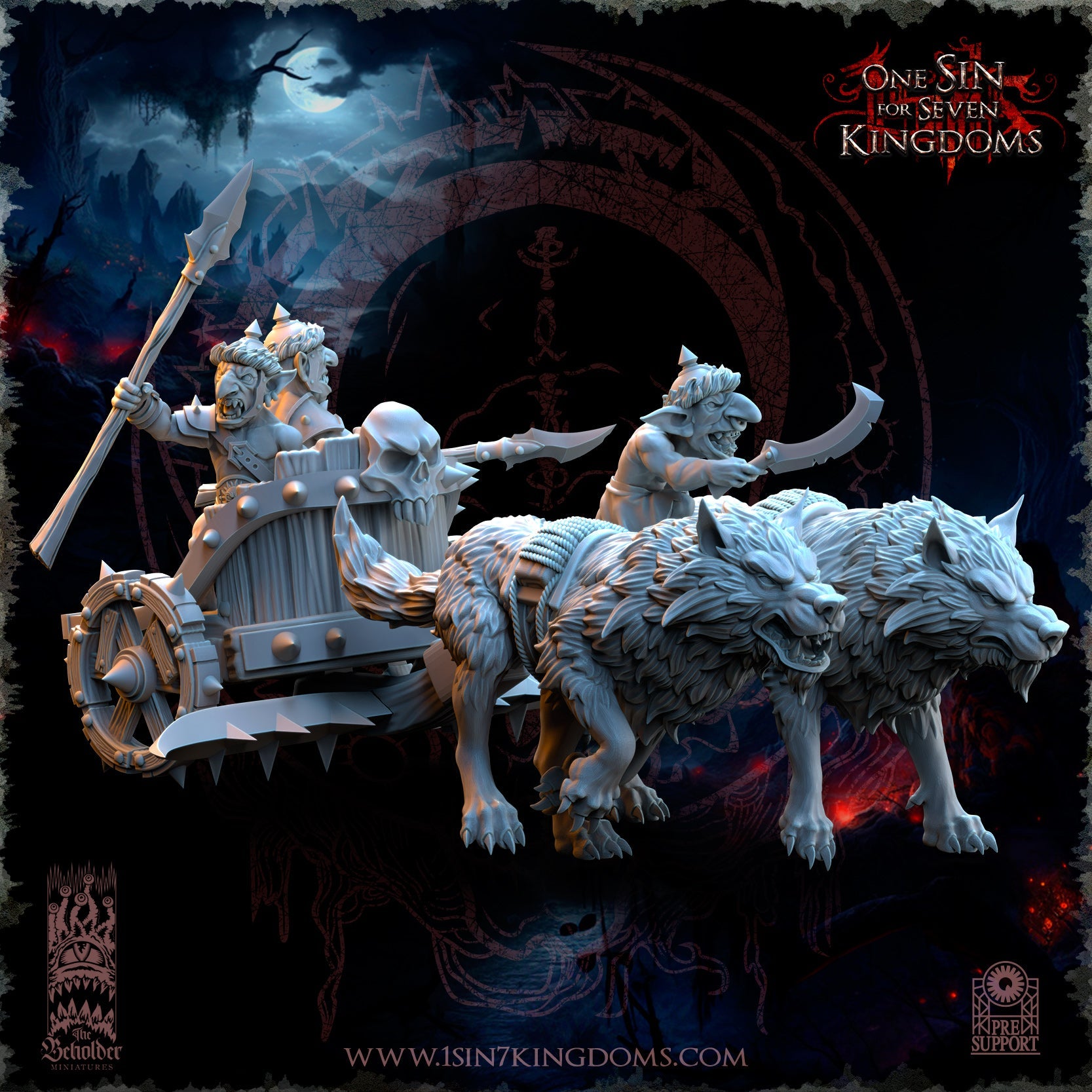 The black horde War Chariots, The Beholder Miniatures