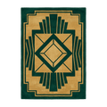 Golden Crested Vault Hand Tufted Rug