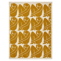 Golden Figure Grid Motif Hand Tufted Rug